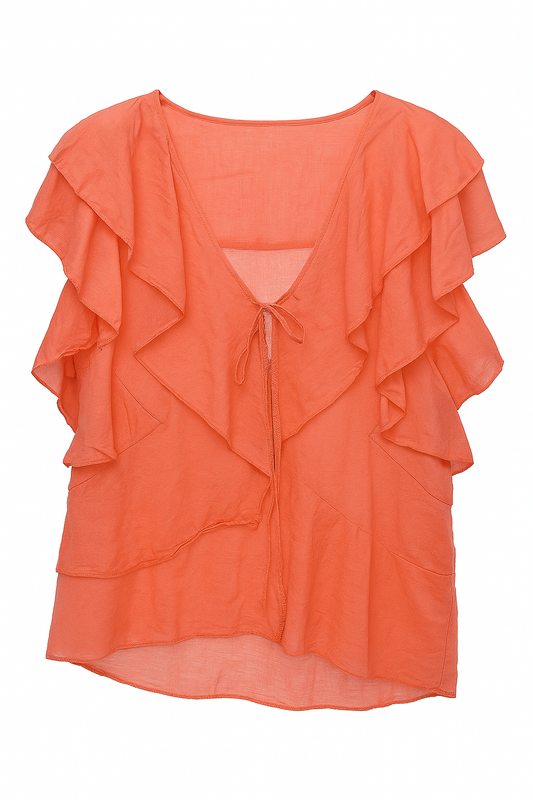 Leichte Sommerbluse "STELLA" in Corall