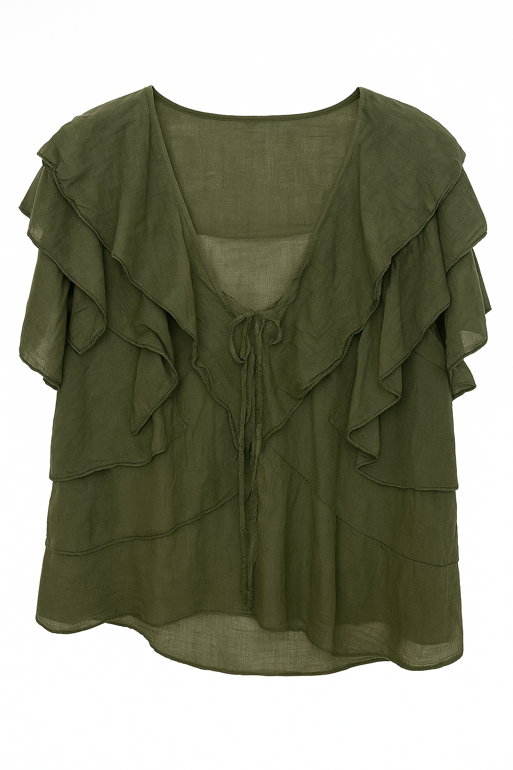 Leichte Sommerbluse "STELLA" in Oliv