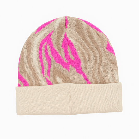 Zuckersüße LOVELY ZEBRA Mütze in CREMÈ/PINK