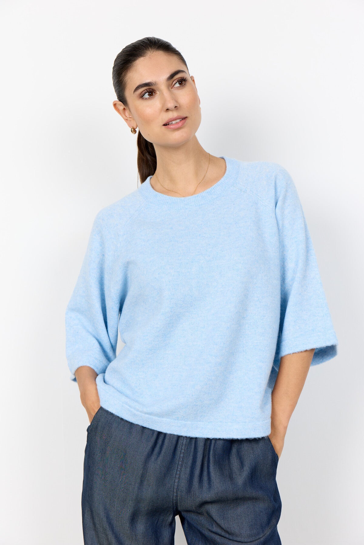 SC-ORLEAN 1 PULLOVER HELLBLAU