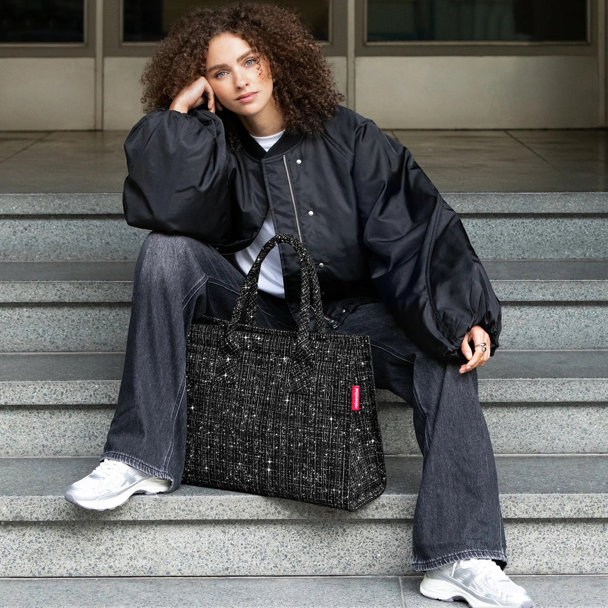 Daily Shopper Bouclé Black