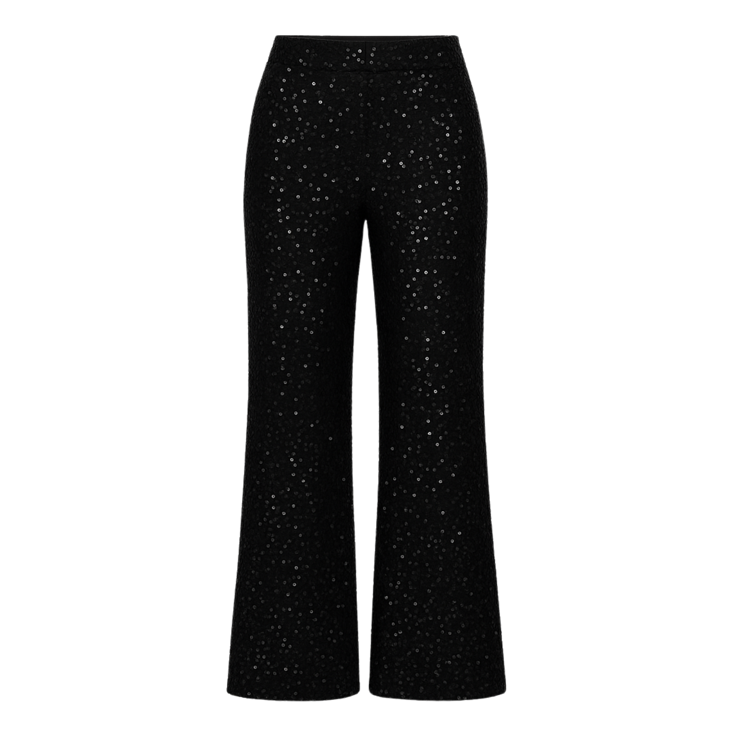 Stylische GLOSSY Paillettenhose in Schwarz