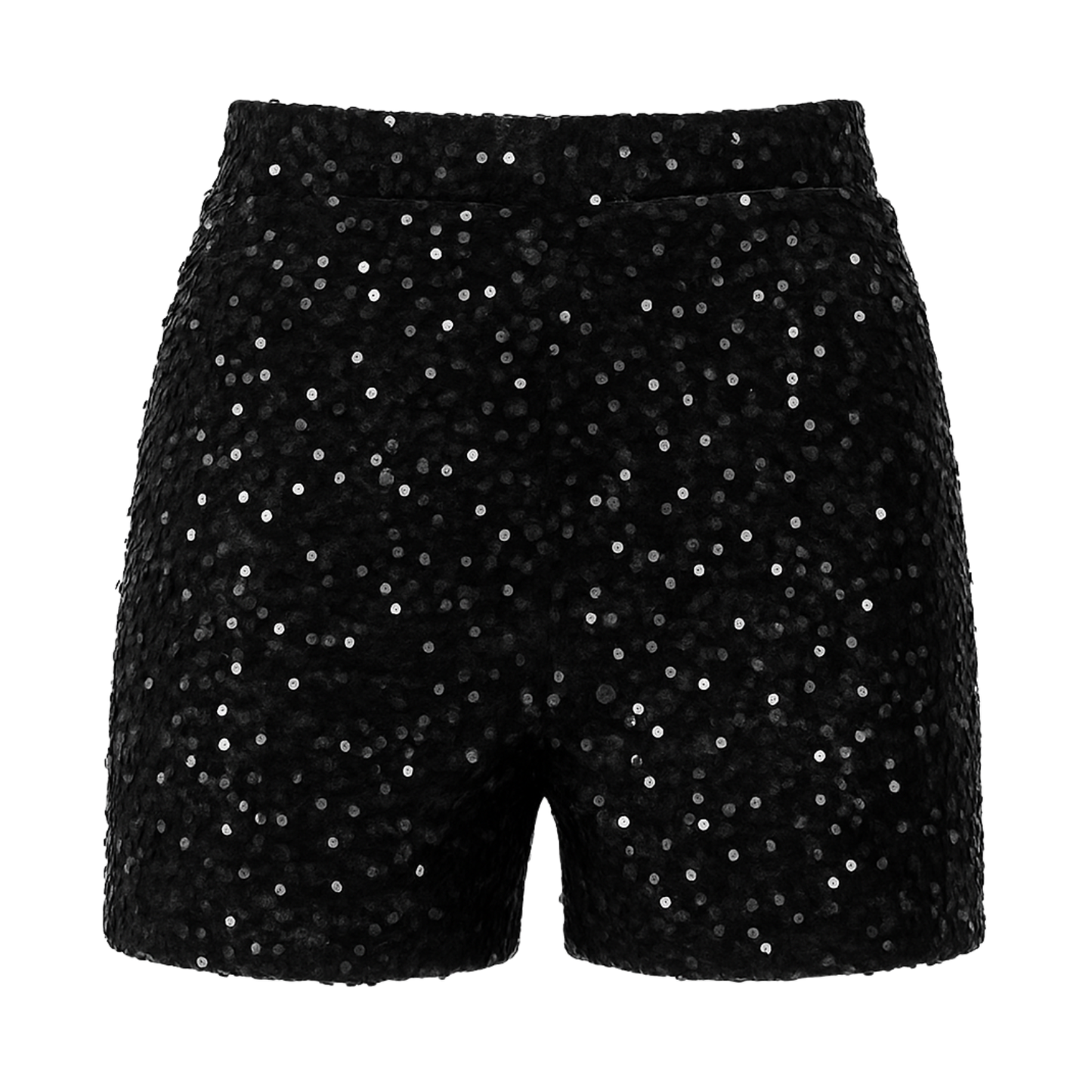 Zuckersüße Pailletten Shorts in FLASHY BLACK