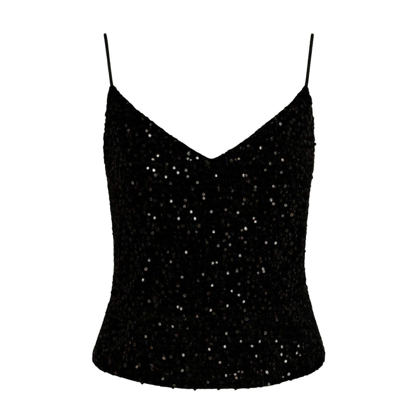 Süßes Pailletten Top in GLOSSY BLACK