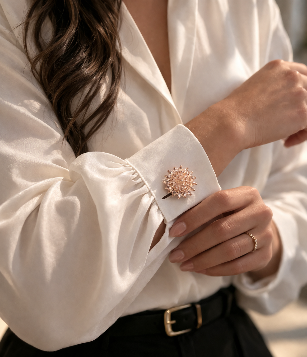 Brosche „Rosé Blossom“