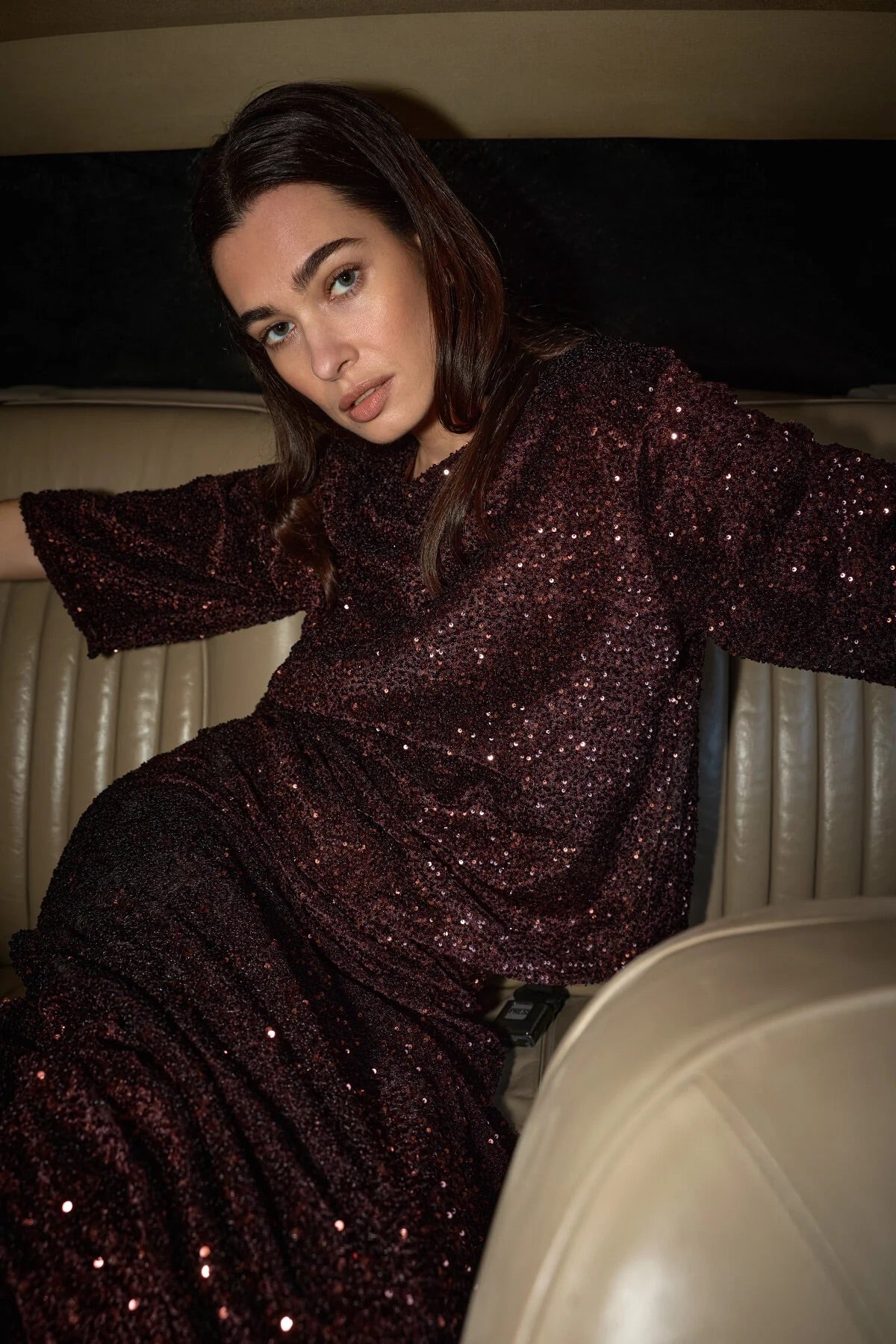 SC-JASLEEN 1 BLUSE - DUNKLE PFLAUME