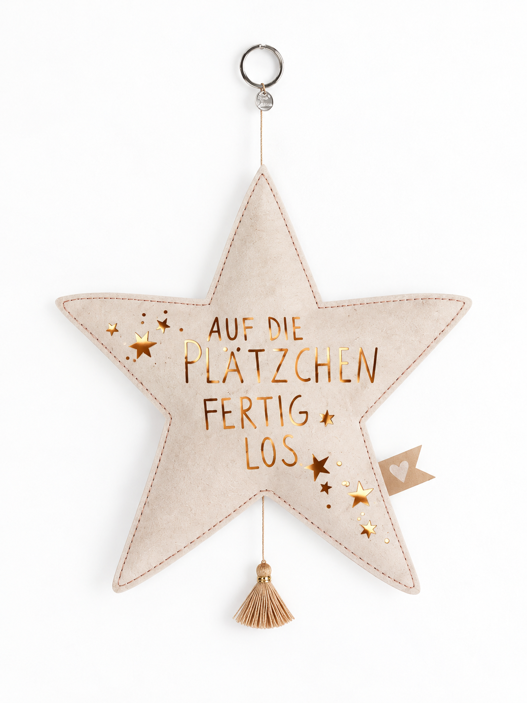 Winter Papierstern - Beige