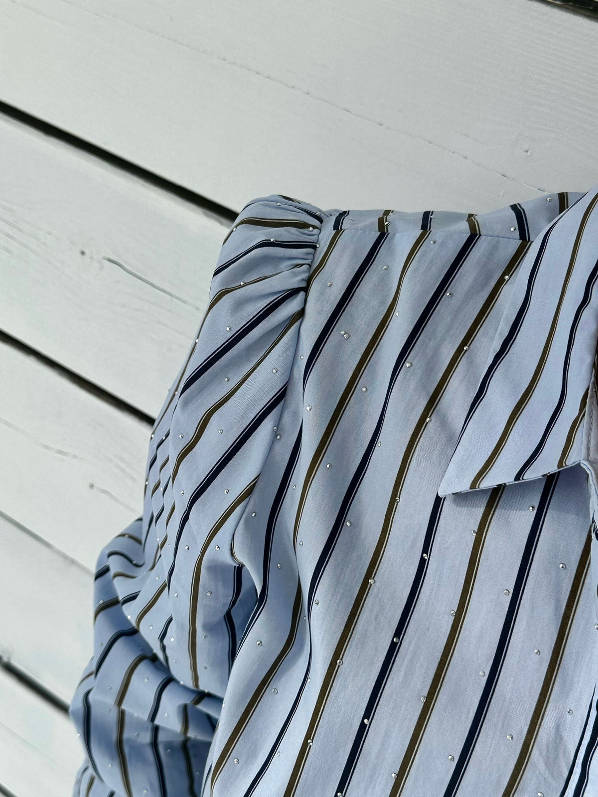 Sparkle Stripes Hemd – Hellblau