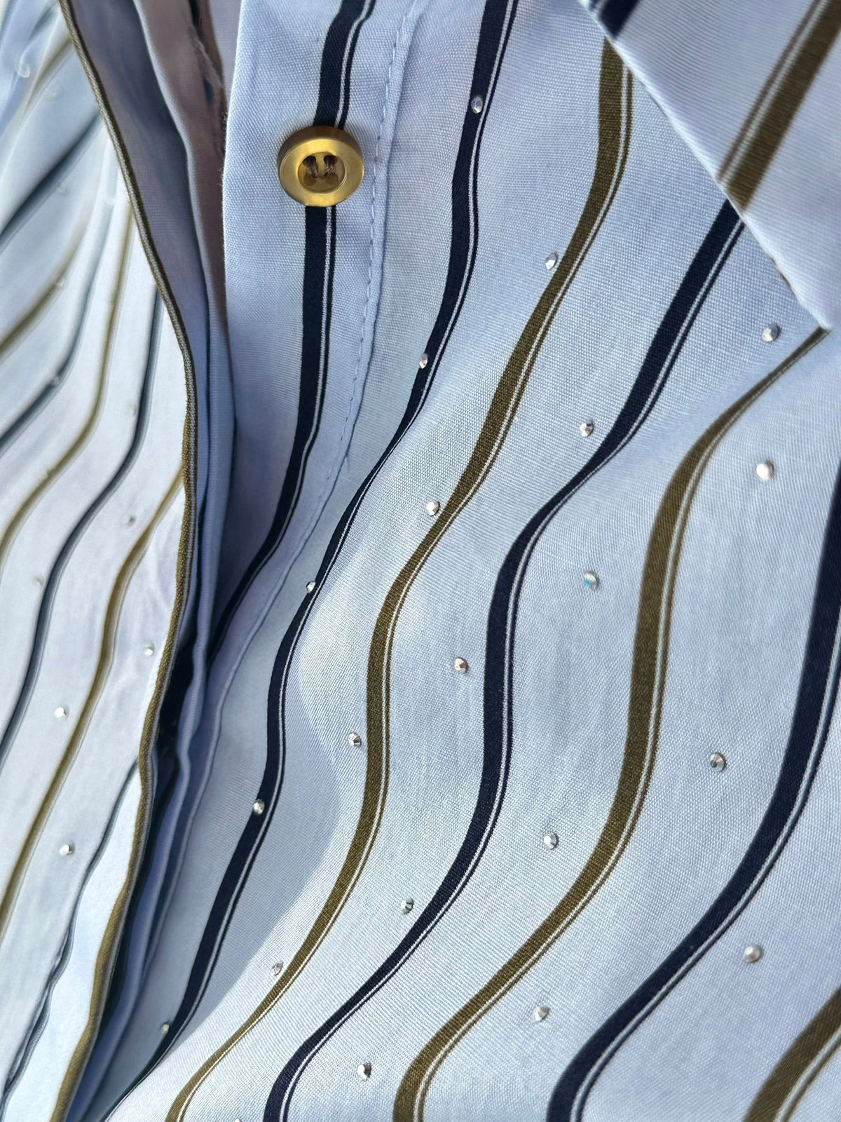 Sparkle Stripes Hemd – Hellblau