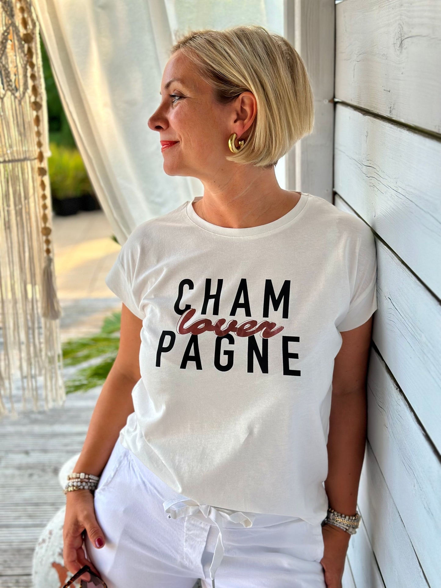 Stylisches Onesize Shirt "CHAMPAGNE Lover"