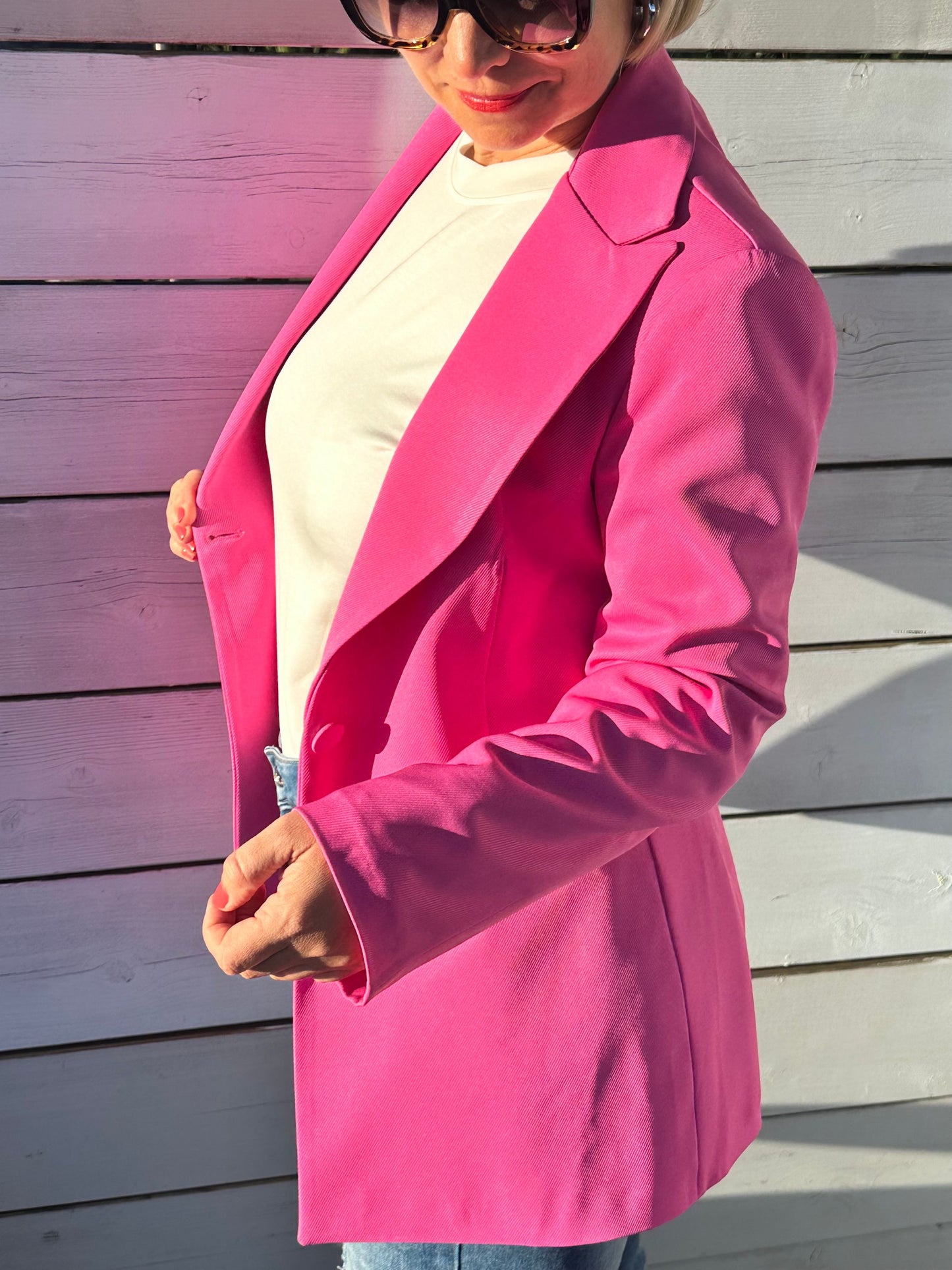 Eleganter Blazer in knalligem Pink