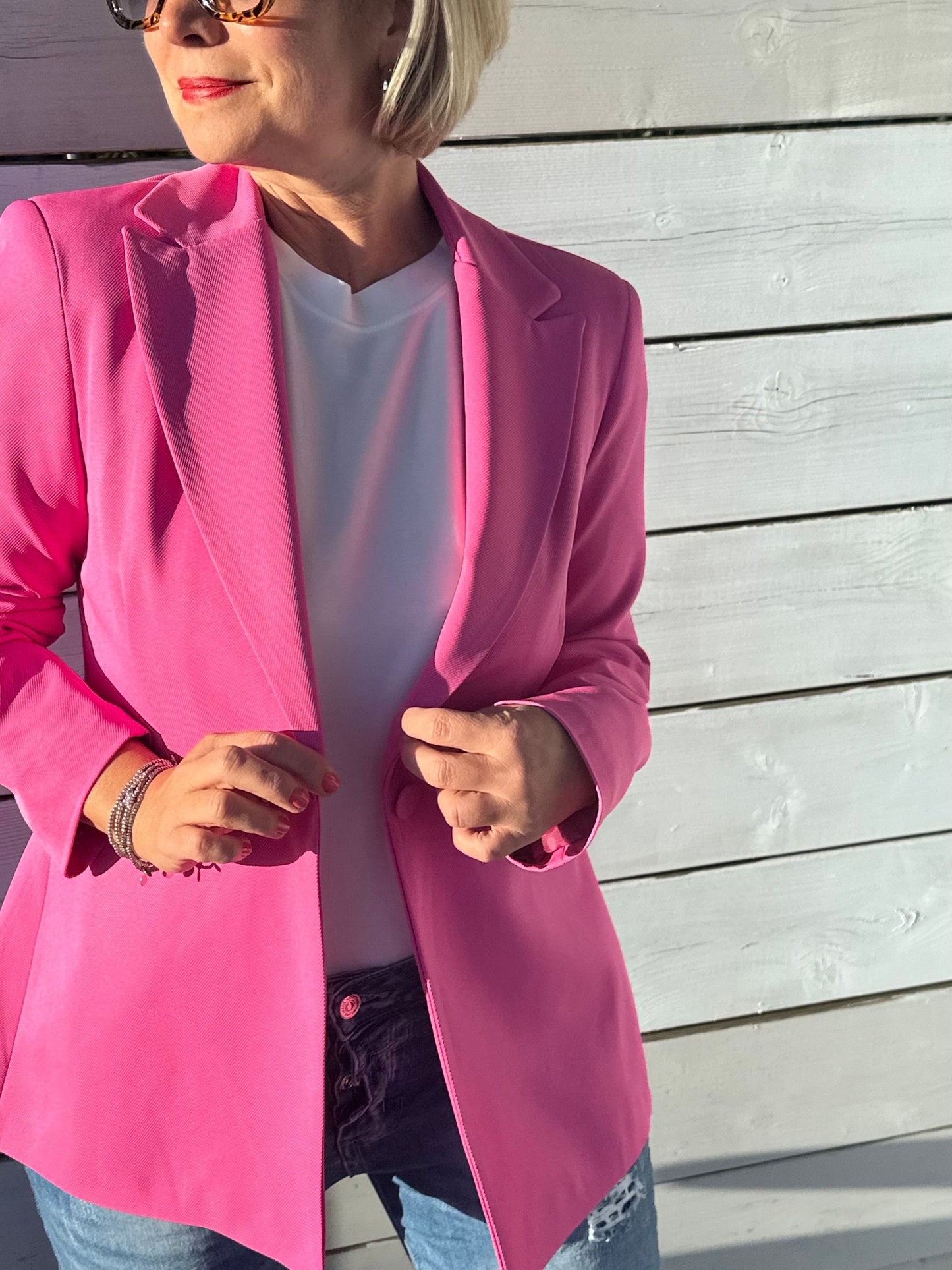 Eleganter Blazer in knalligem Pink
