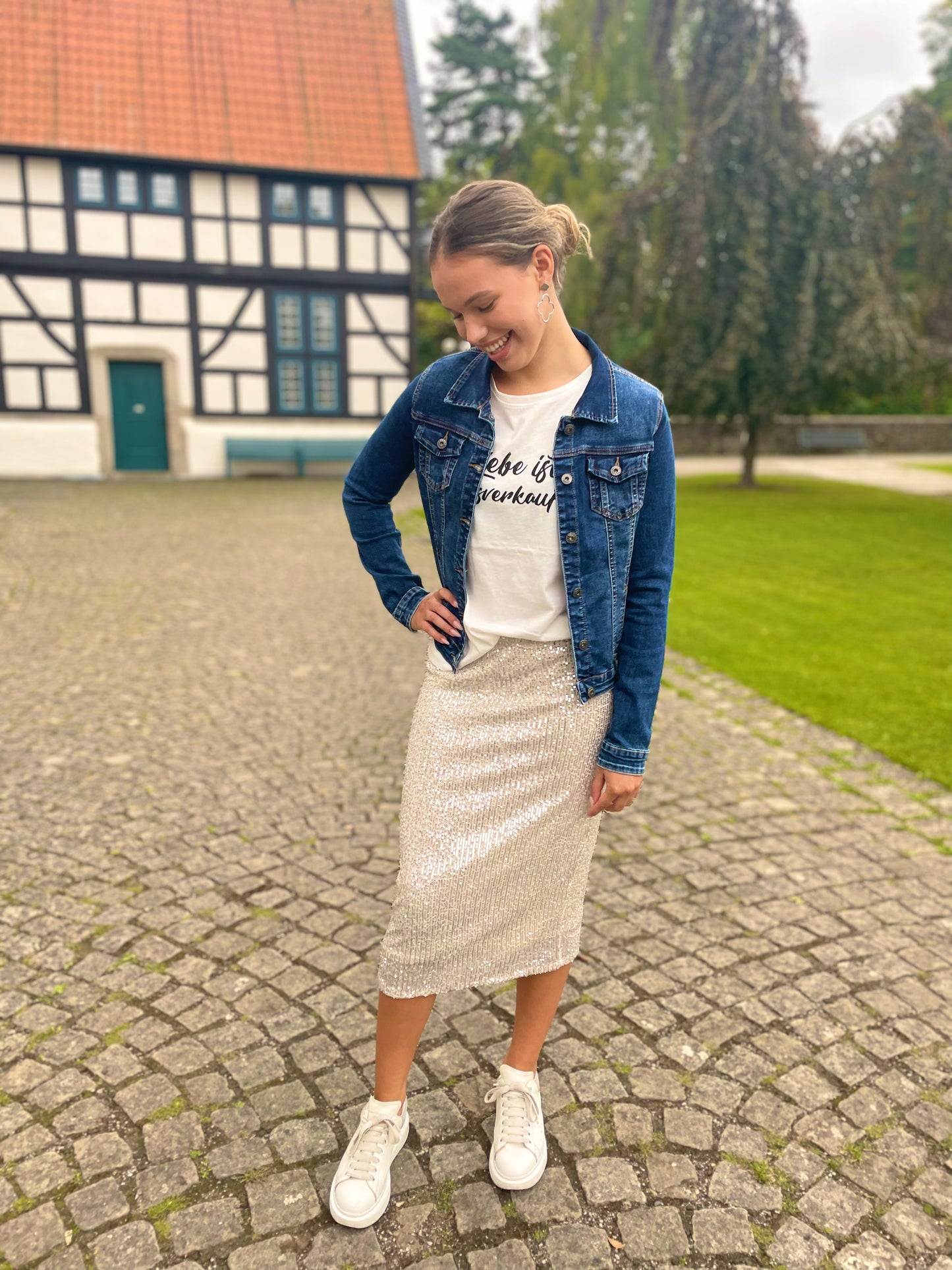 Zuckersüße Herbst-Jeansjacke
