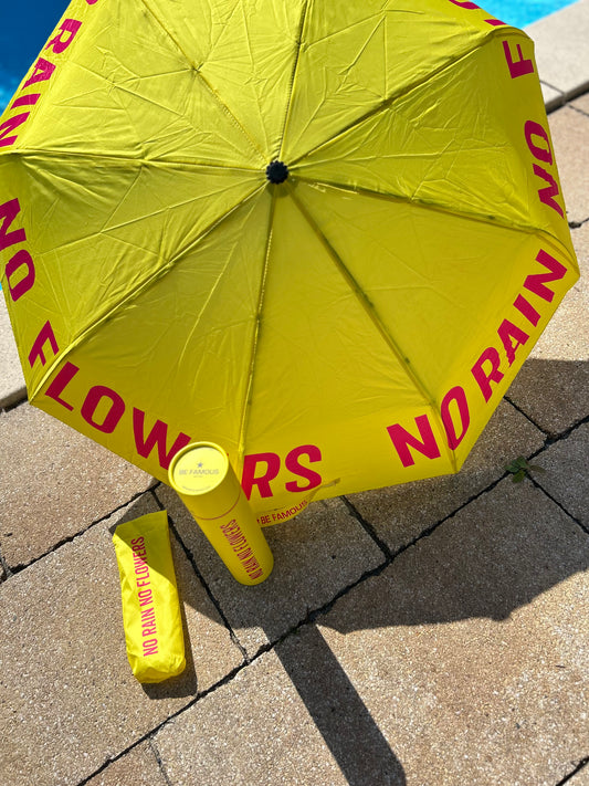 Be Famous Regenschirm NO RAIN NO FLOWERS