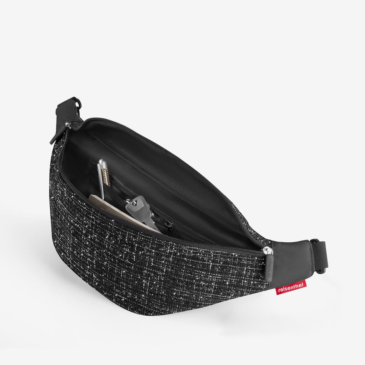 City Beltbag Bouclé - Schwarz