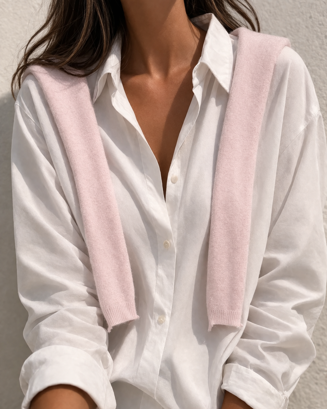 Shoulder Chic – Feinstrick in Rosé