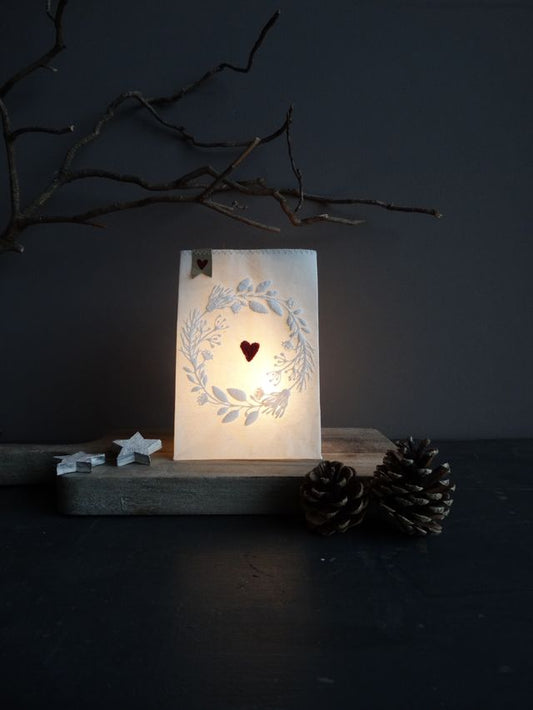 Winter Lichtbeutel - Herz