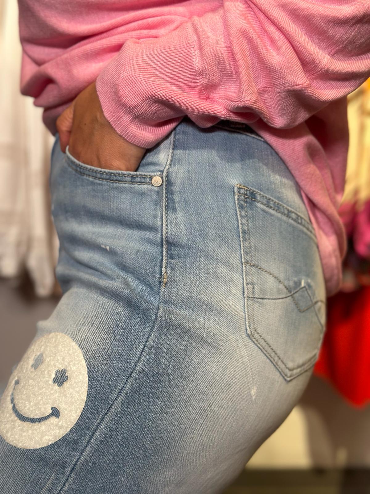 Mega nice "SMILEY" Jeans in "heller" Waschung