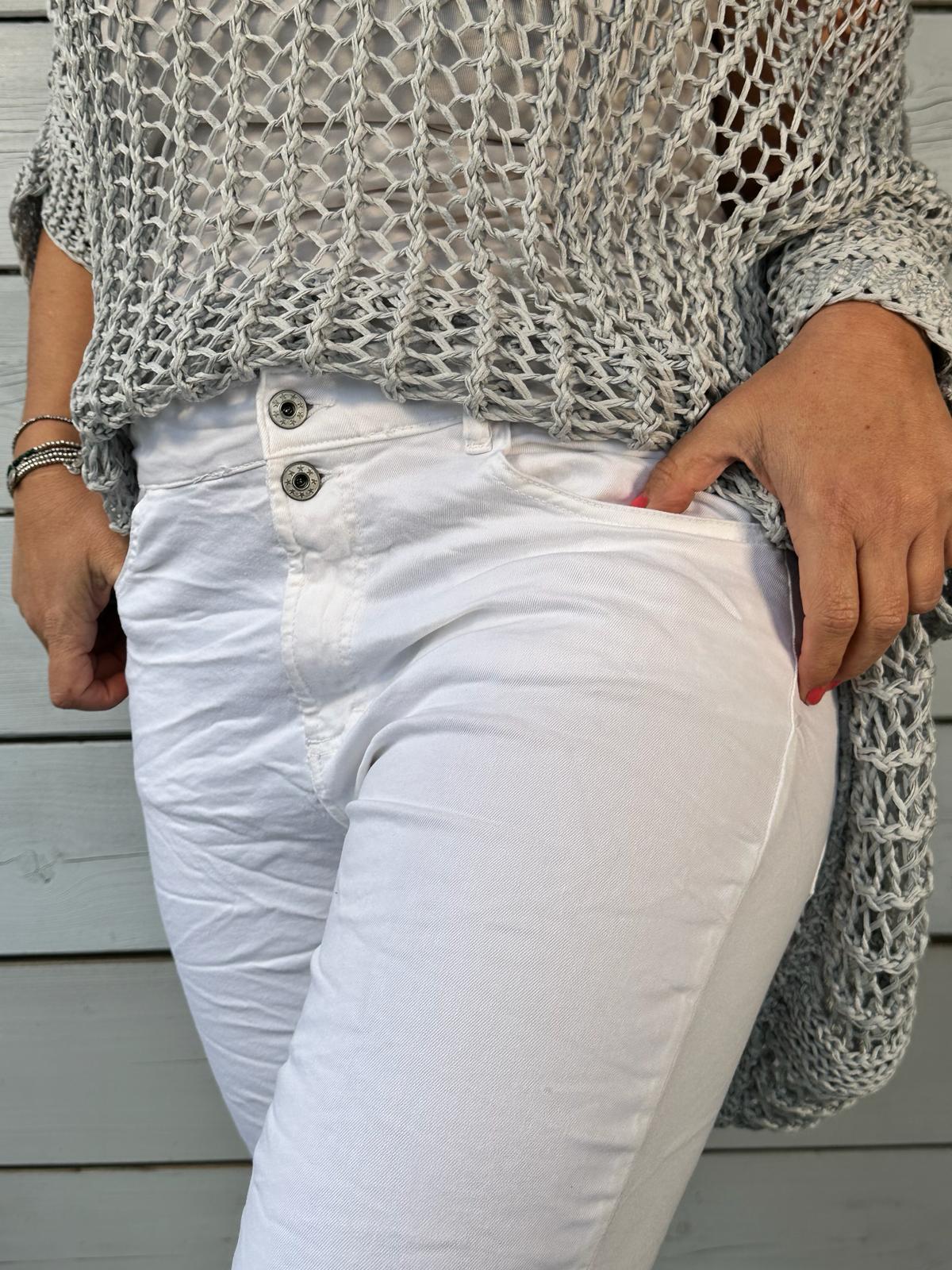 Einfache Onesize "Stretch" Hose in Weiß