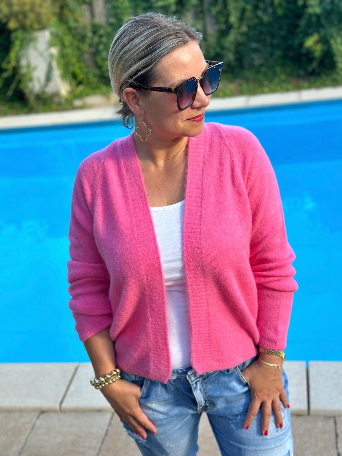 Zuckersüßes Strickjacke in Light Rosa