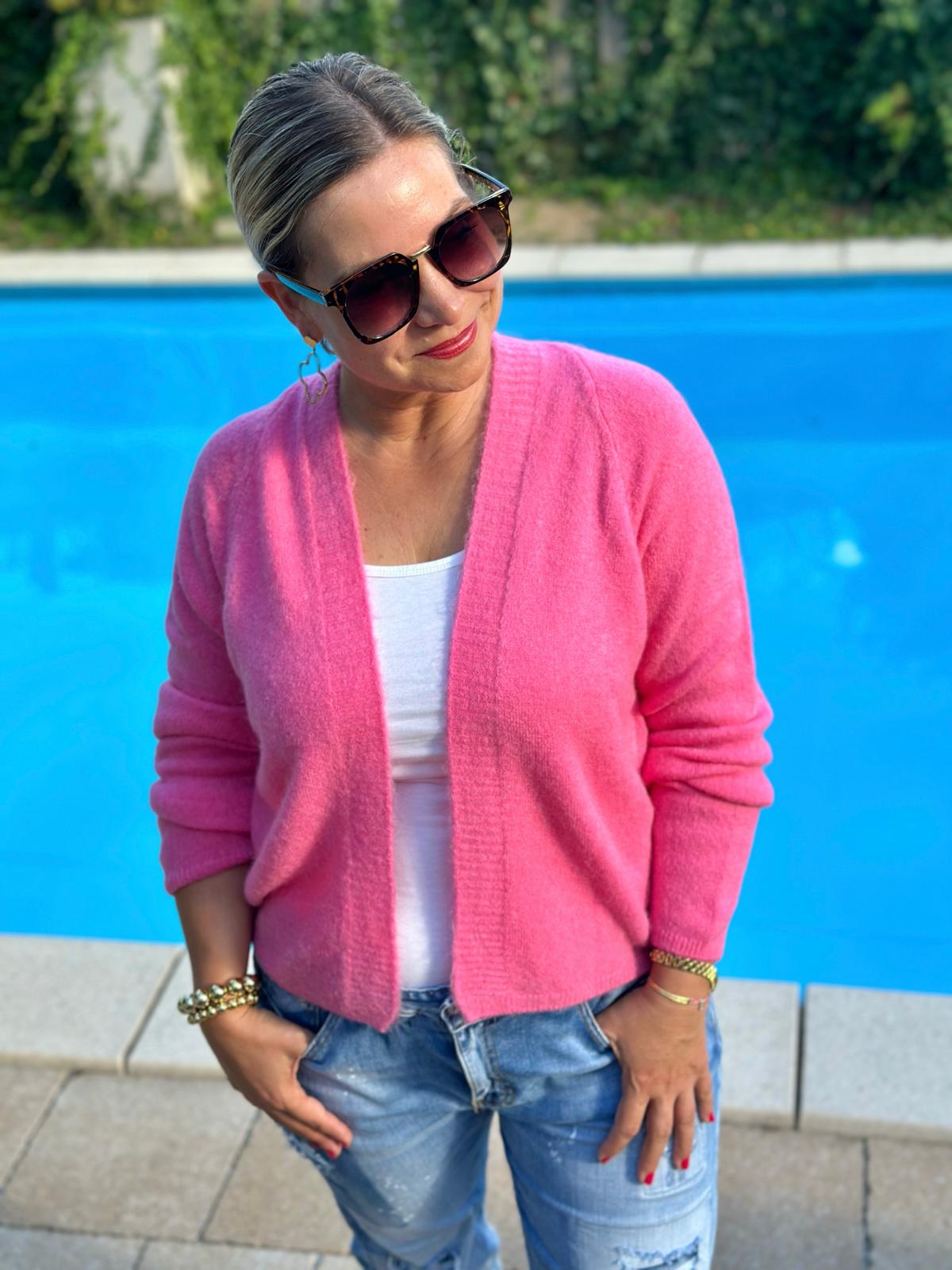 Zuckersüßes Strickjacke in Light Rosa