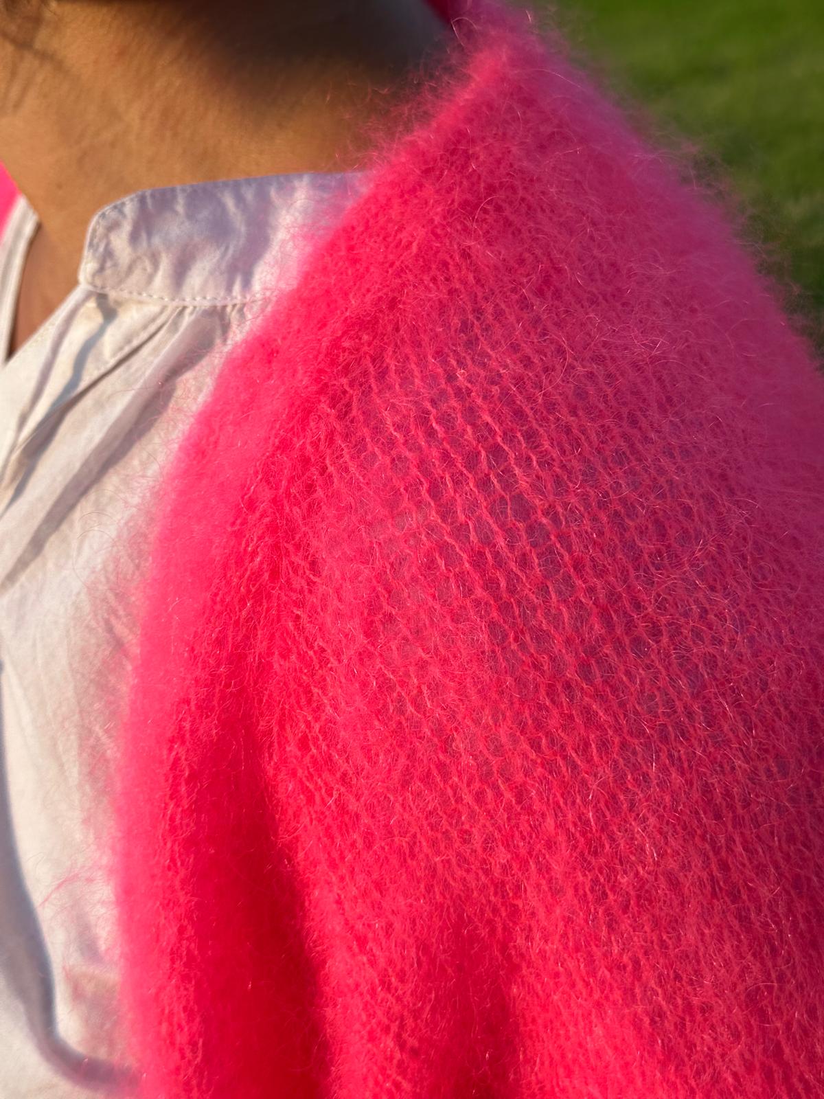 Stylische Kuscheljacke in Rosé/Pink