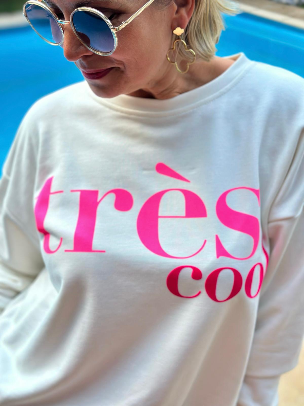 Lieblingssweatshirt "trés cool" in WHITE