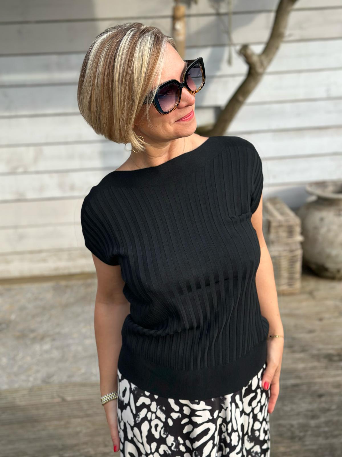 Edles Basic Shirt in Schwarz