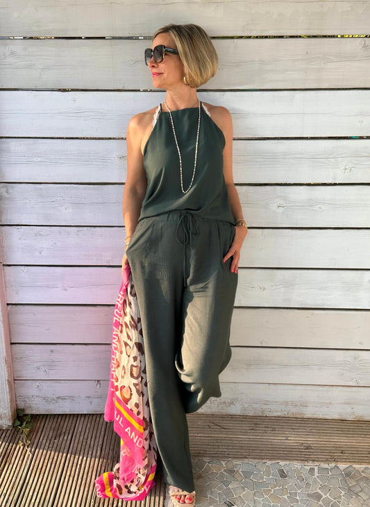 Hose für Zweiteiler "OLIVIA" in DARK GREEN