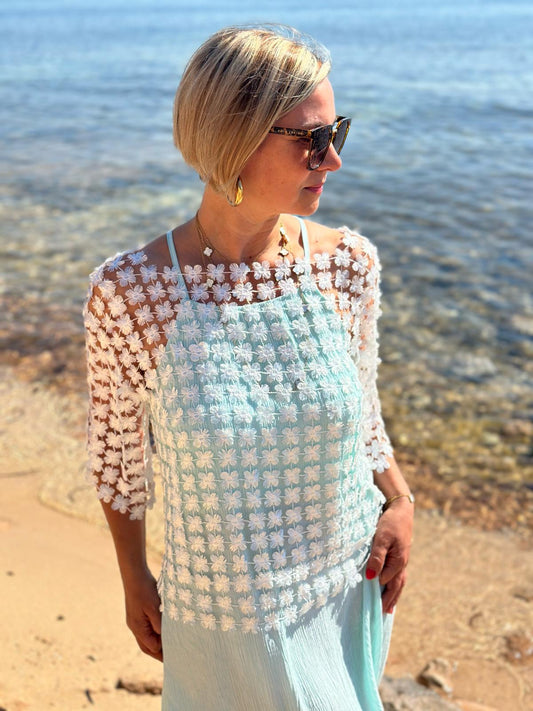 Weißer Netzpullover für Deine Sommerlooks