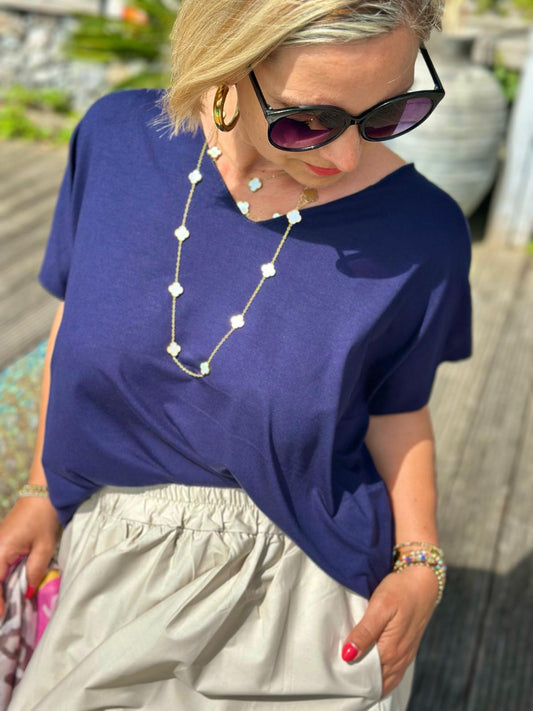 Sommerliches Basic-Shirt in Navy