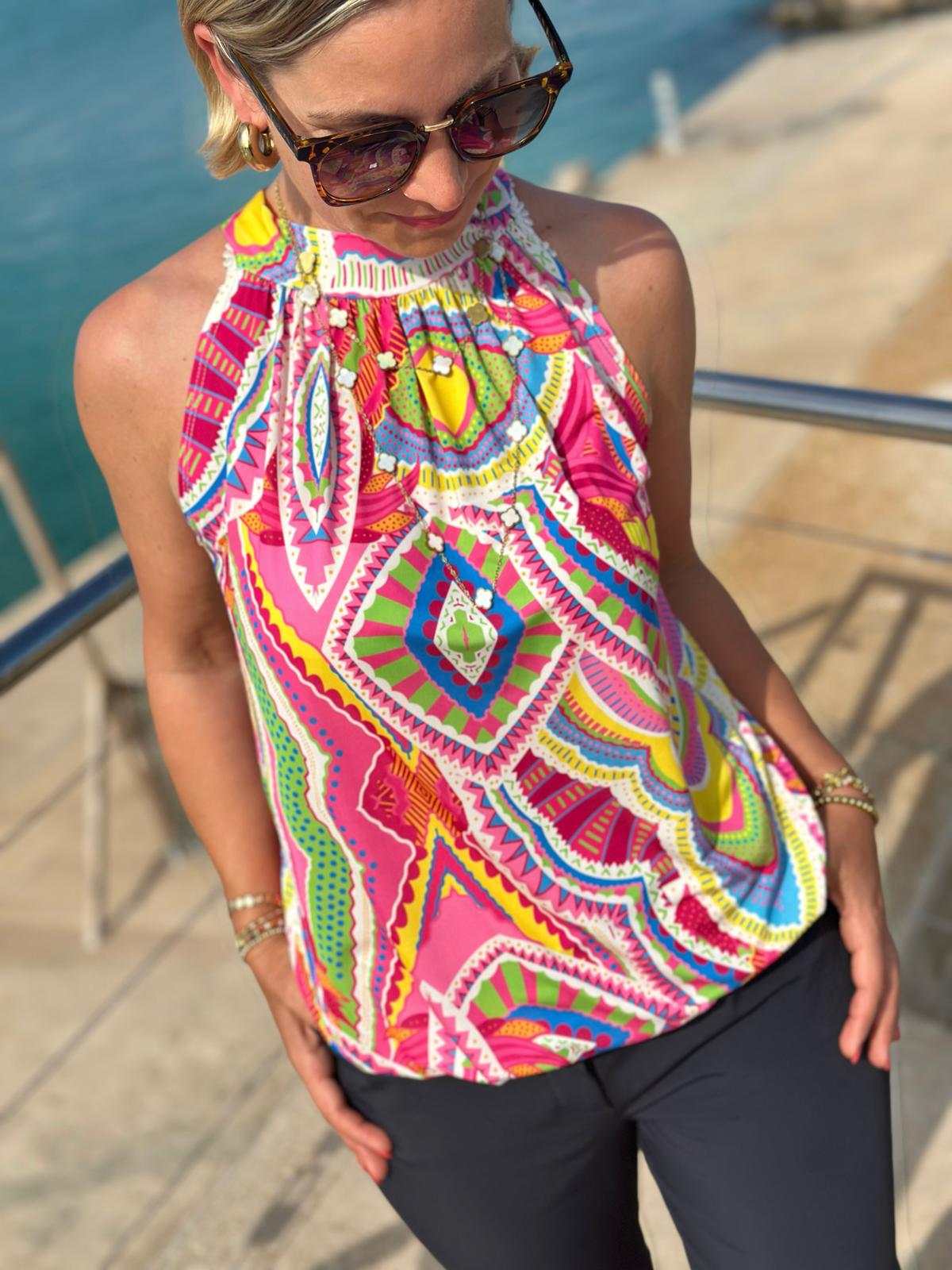 Sommerliches "KOFFER-TOP" HIPPIE