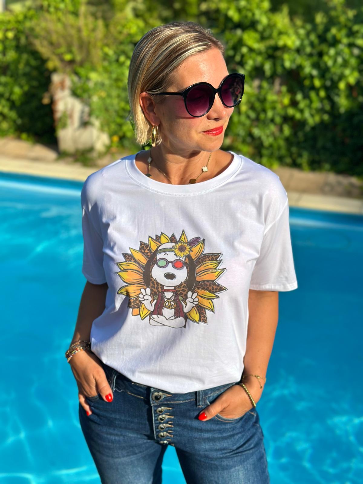 Süßes SNOOPY Shirt "HIPPIE TIME"