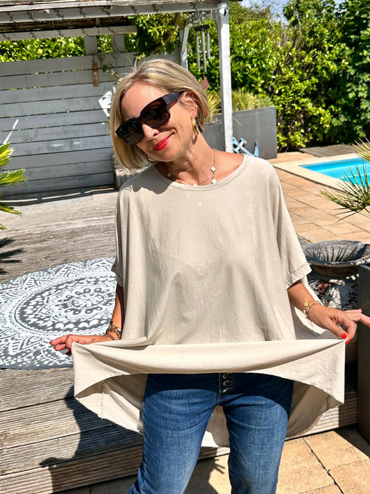 Zuckersüßes LONGSHIRT in Beige