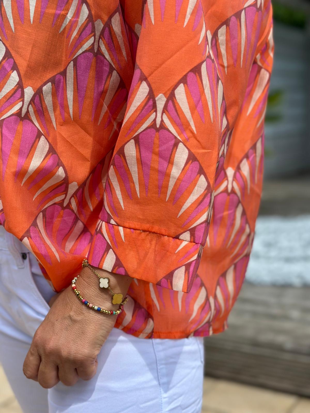 Sommer-Bluse "SUNSET ORANGE"