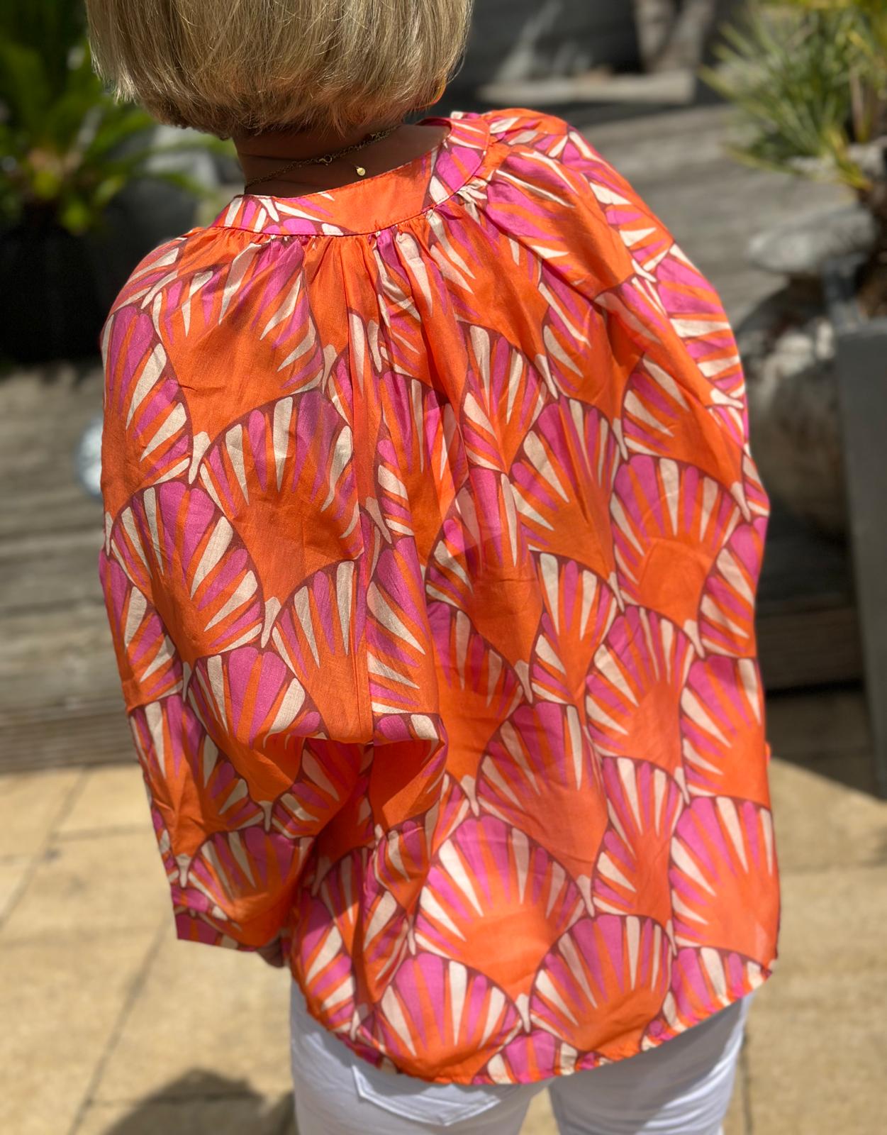 Sommer-Bluse "SUNSET ORANGE"