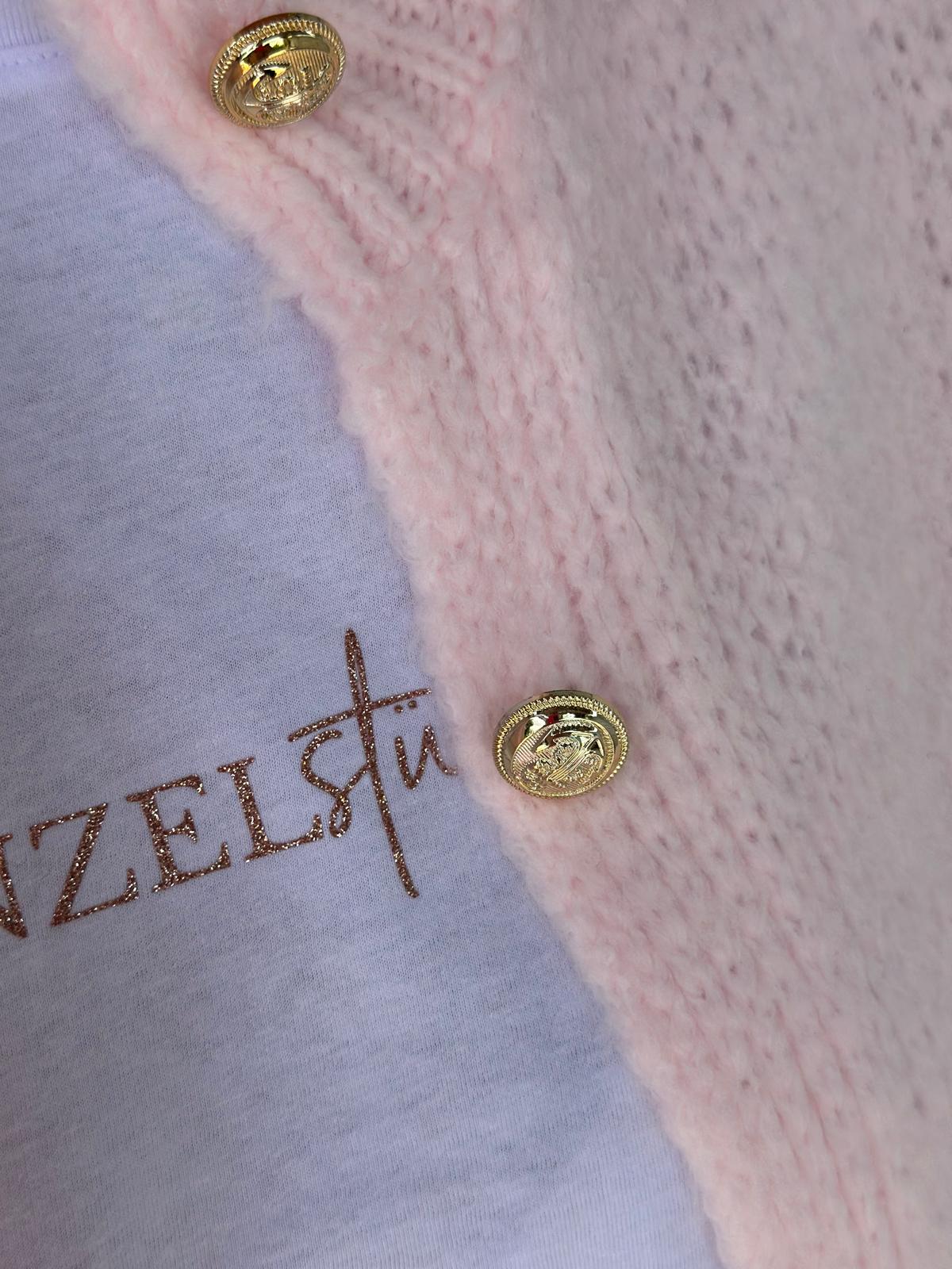 Süße Onesize Strickjacke in Rosa