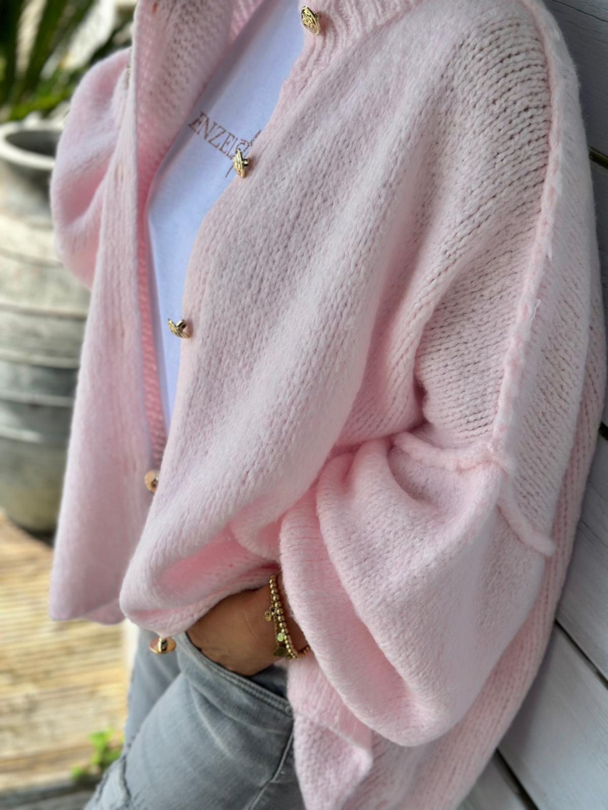 Süße Onesize Strickjacke in Rosa