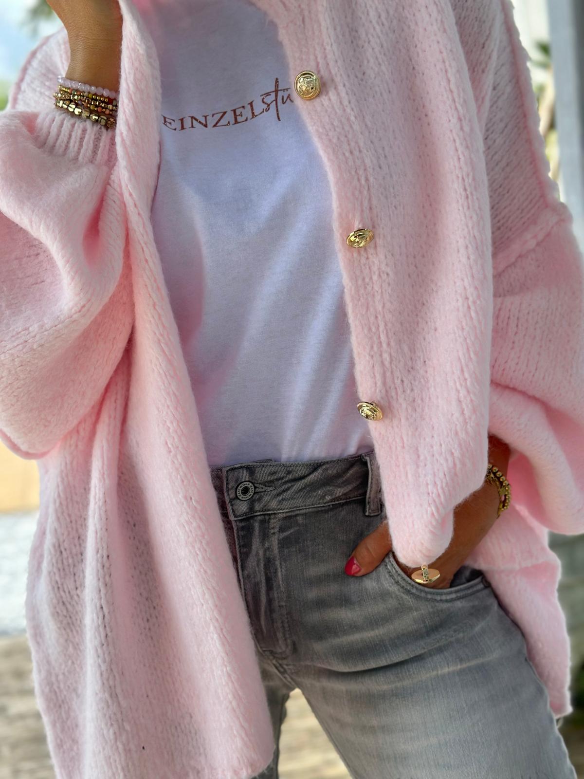 Süße Onesize Strickjacke in Rosa