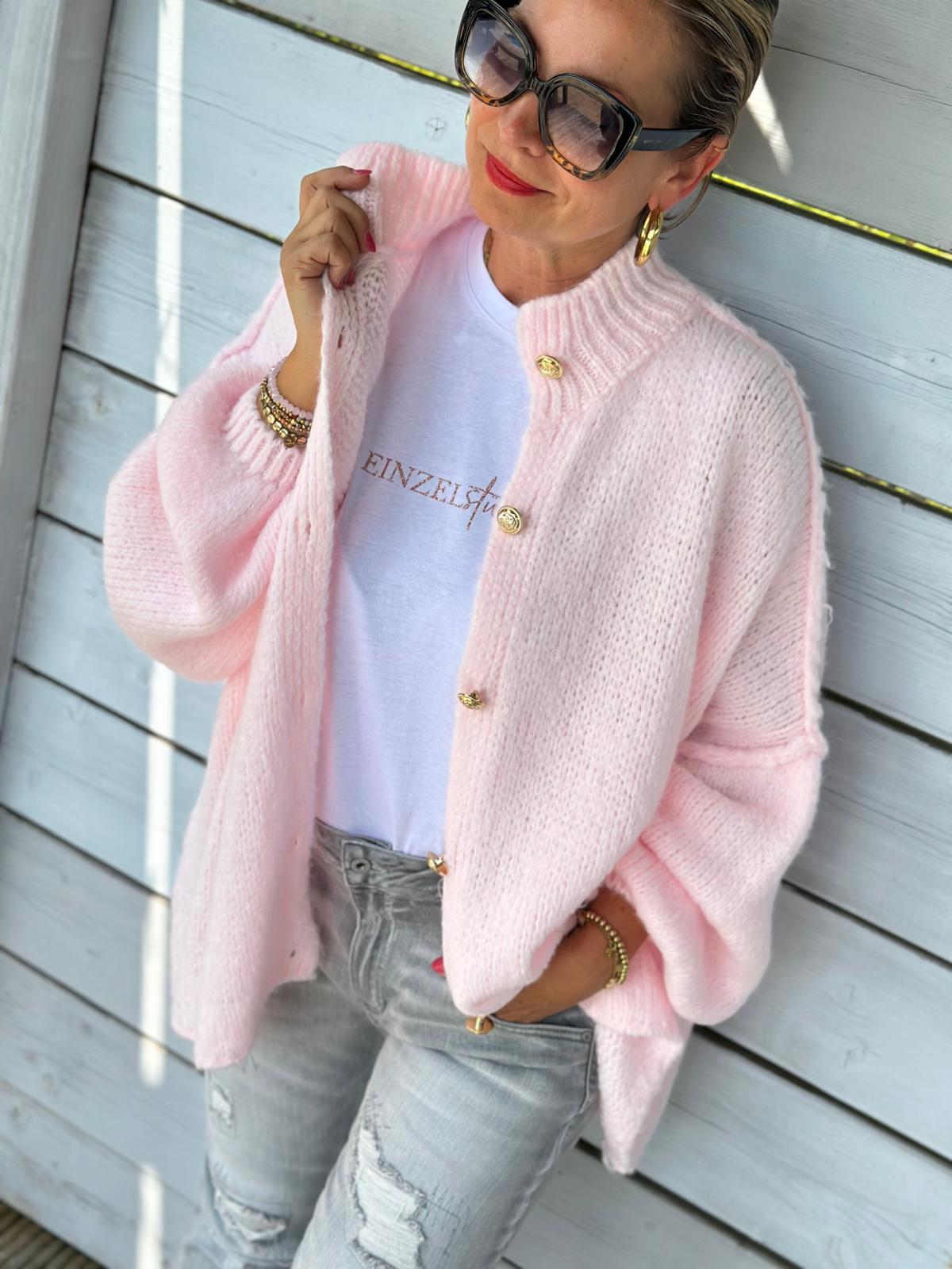 Süße Onesize Strickjacke in Rosa