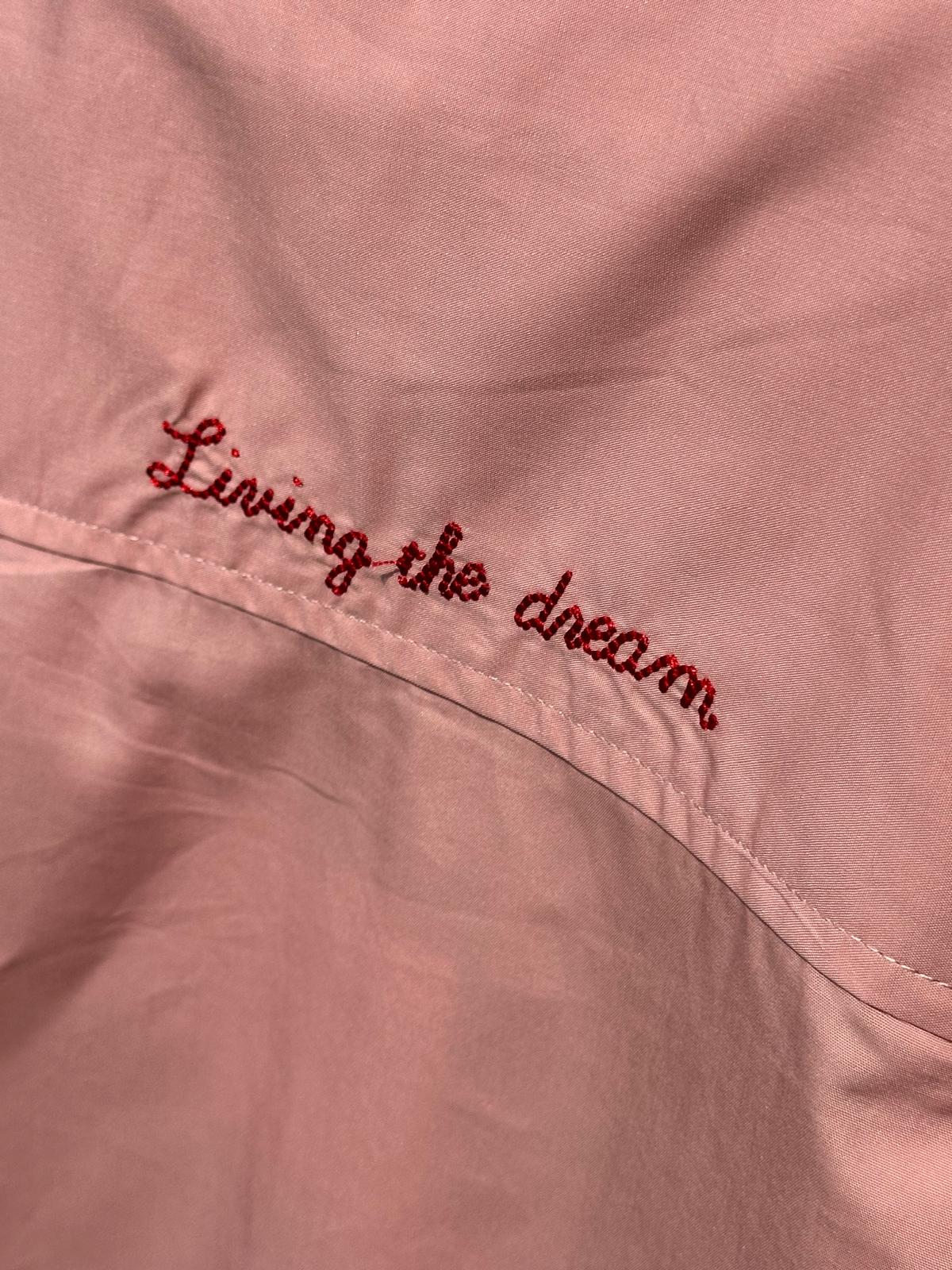 Stylische Bluse "living the dream" in Rosé