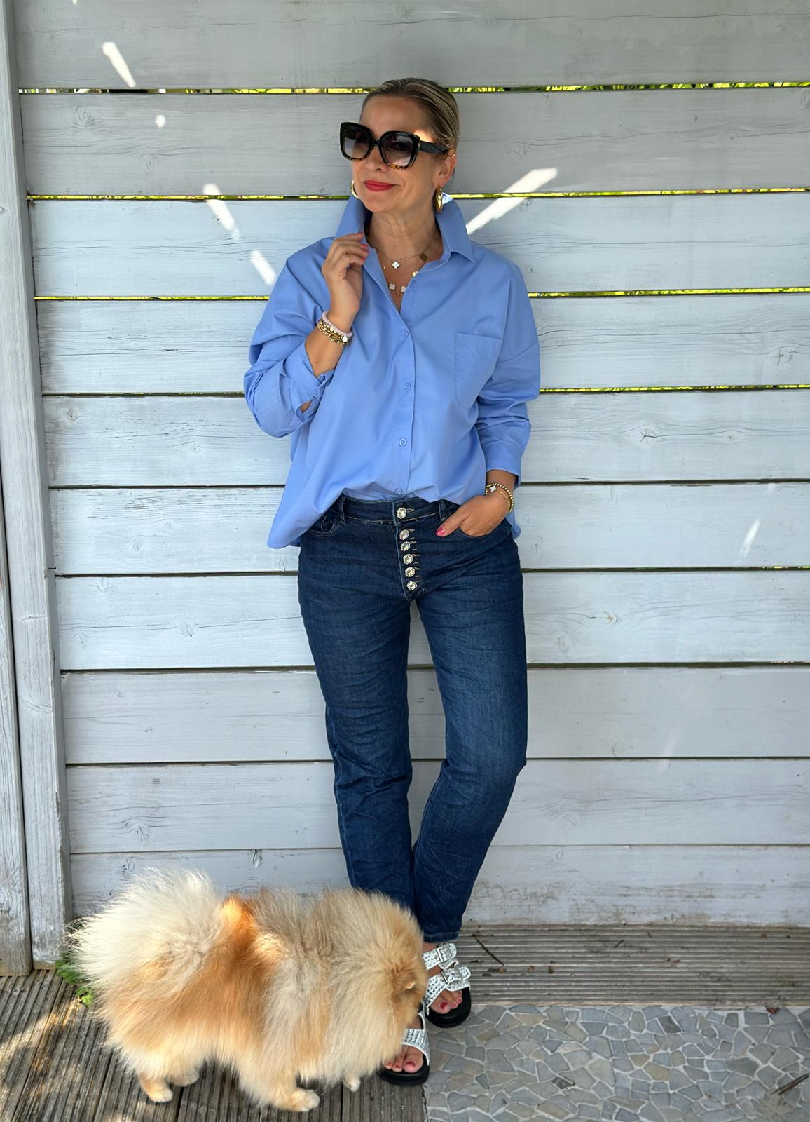 Classy Blue Jeans mit Knopfleiste