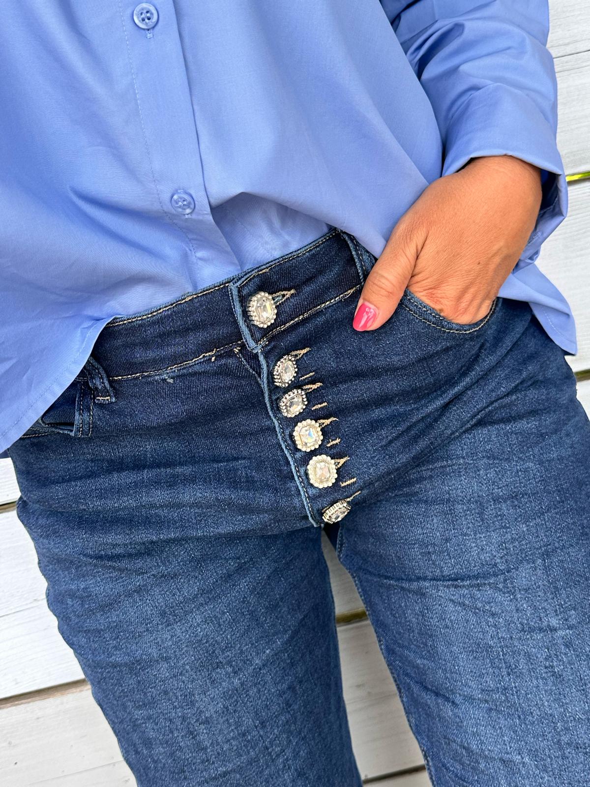 Classy Blue Jeans mit Knopfleiste