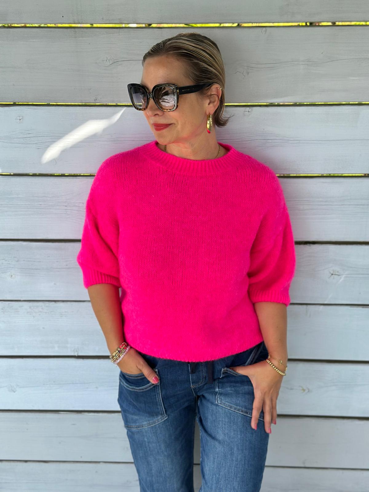 Zuckersüßer Kuschel-Basic Pulli in Pink