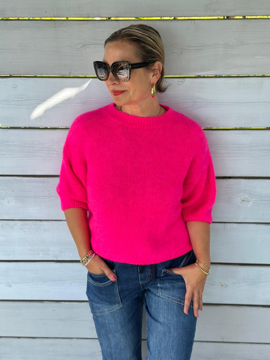Zuckersüßer Kuschel-Basic Pulli in Pink