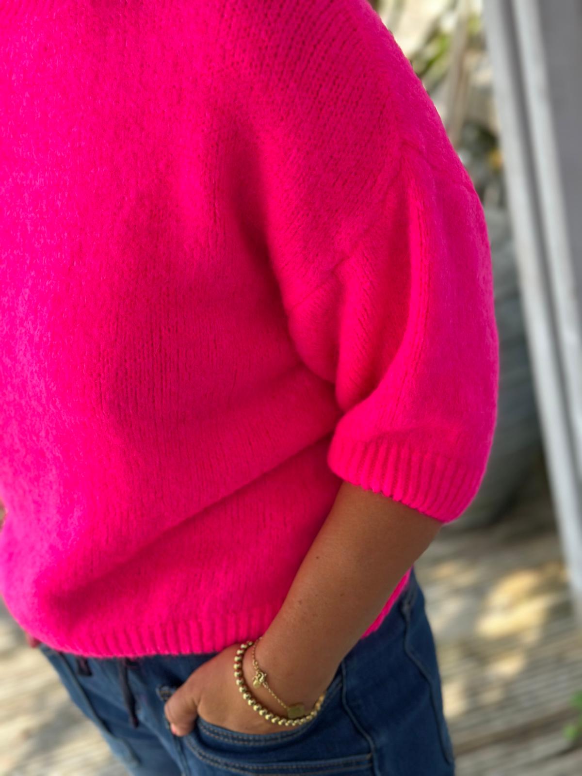 Zuckersüßer Kuschel-Basic Pulli in Pink