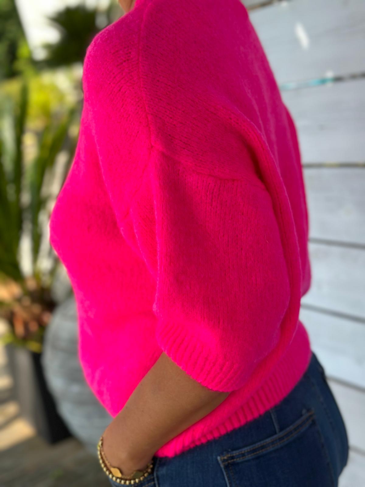 Zuckersüßer Kuschel-Basic Pulli in Pink