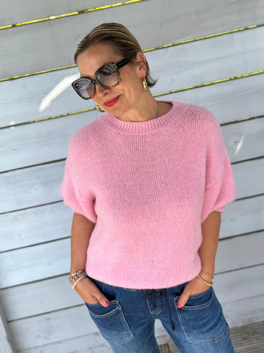 Zuckersüßer Kuschel-Basic Pulli in Rosa
