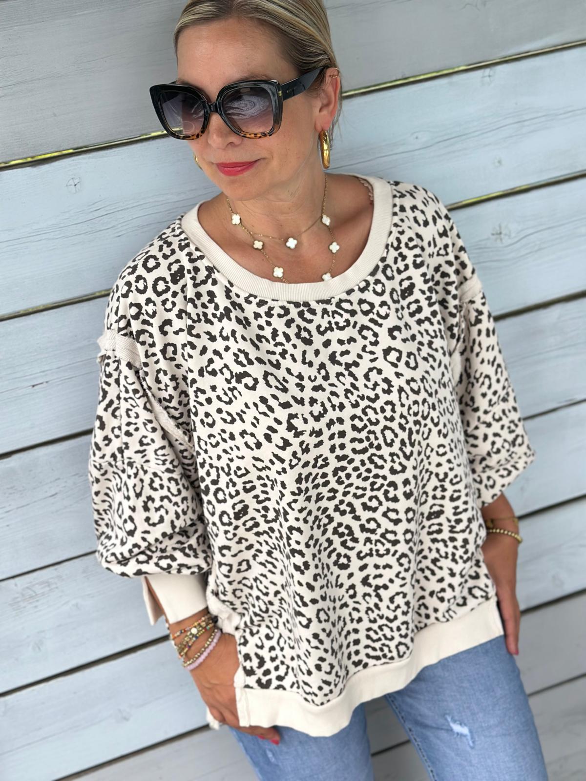 Süßes Kuschel Sweatshirt in LEO Muster