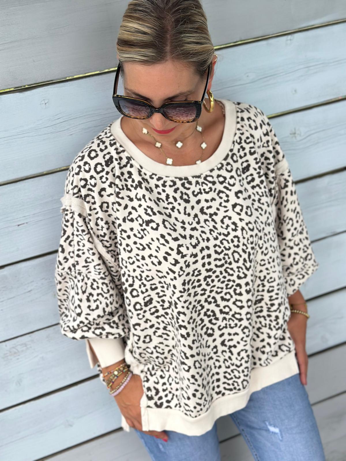 Süßes Kuschel Sweatshirt in LEO Muster